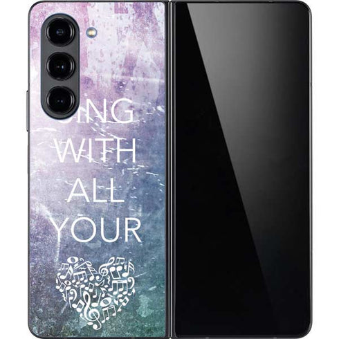 Sing With All Your Heart Galaxy Z Fold5 5G Skin